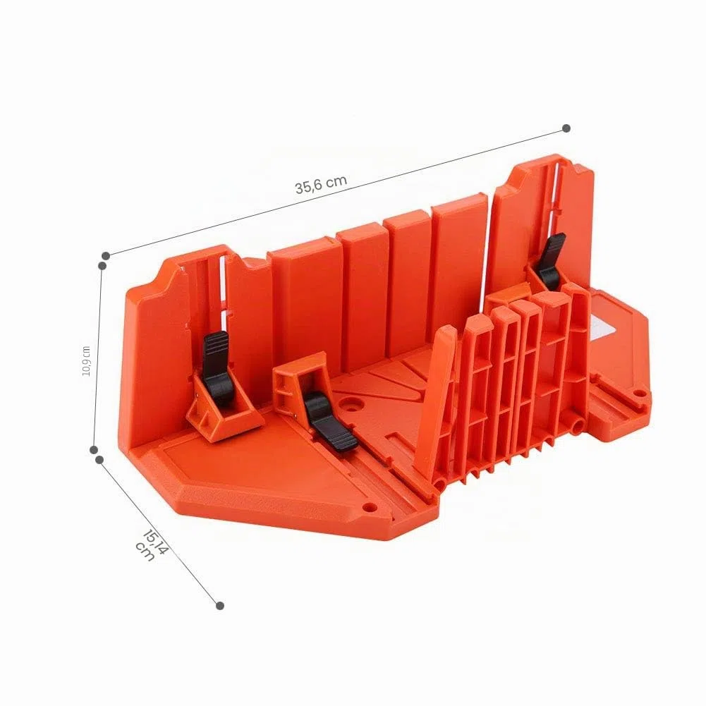 Boîte à Onglets en Plastique, Extensible en Largeur, ABS Haute Résistance, pour Scie à Onglet et Scie à Main