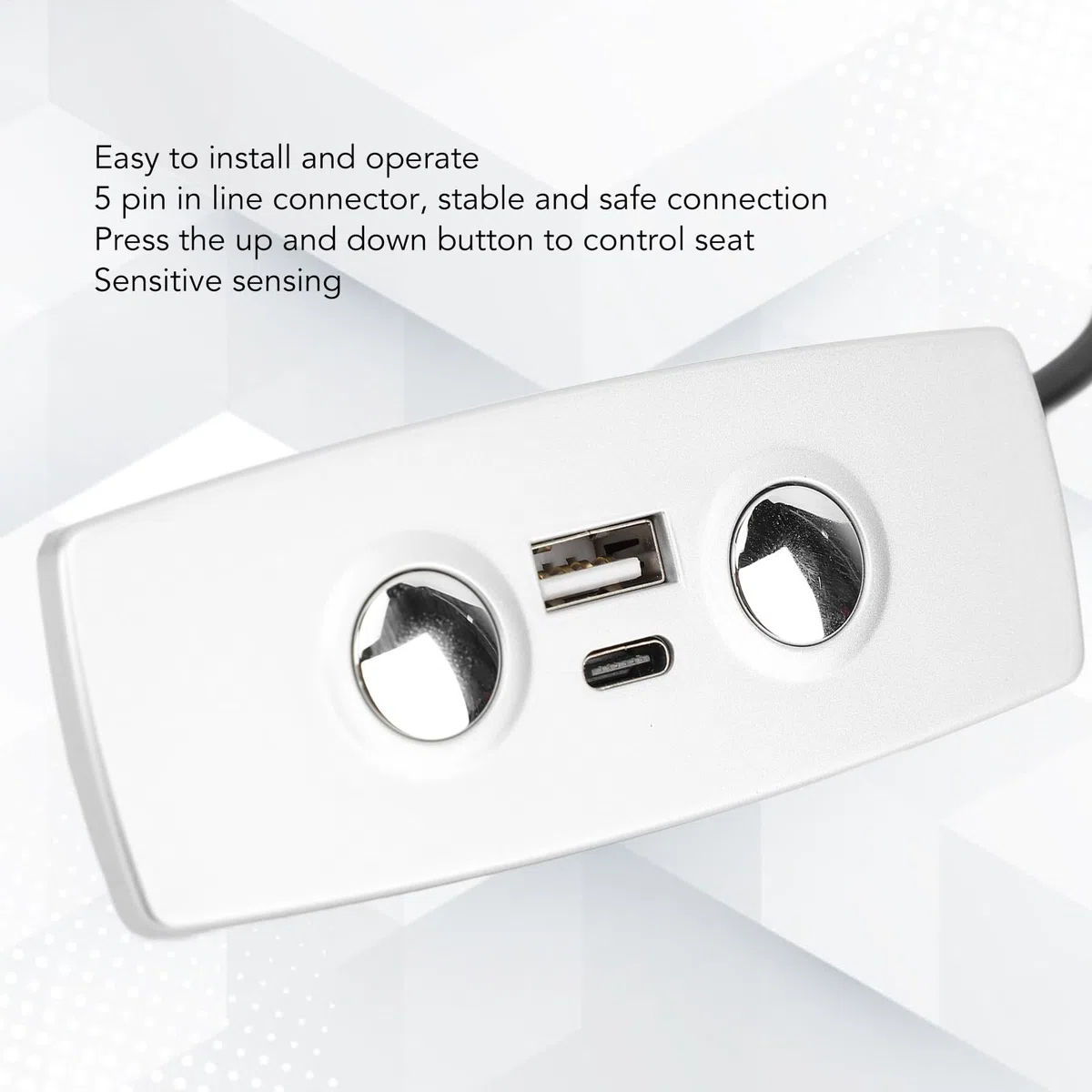 Contrôleur Inclinable USB Effortl avec Interface à 2 Bouton à 5 Broches pour la Relaxation du canapé électrique
