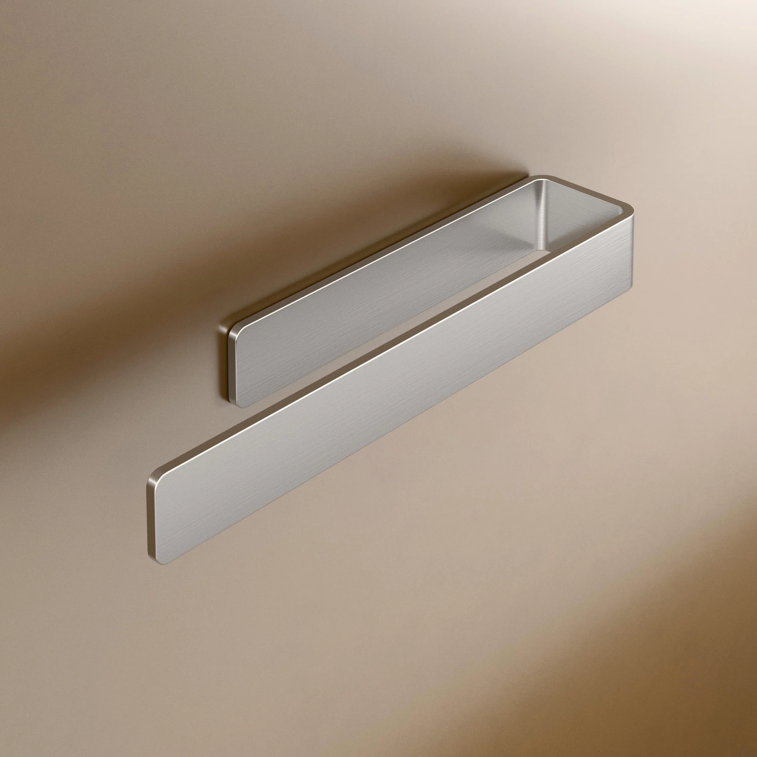 LIEBHEIM Porte-Serviette Salle de Bain - Porte Serviette Mural sans Percage - Support Serviette Salle de Bain - Porte Torchon (Acier Inoxydable Brossé 22 cm)