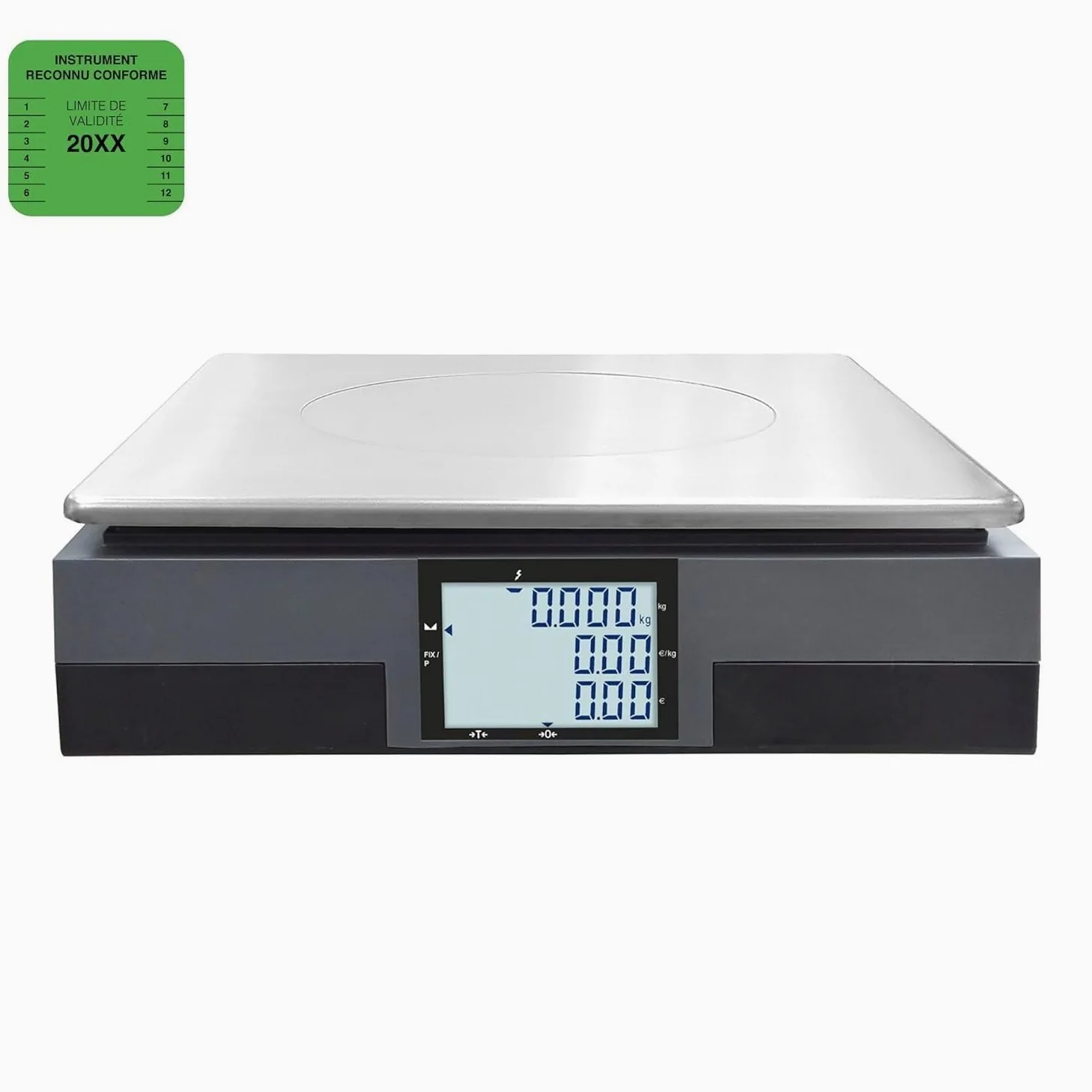 Balance Poids Prix ZFOX - Double Écran LCD - Plateau Inox - Économie d’Énergie - Tare Manuelle