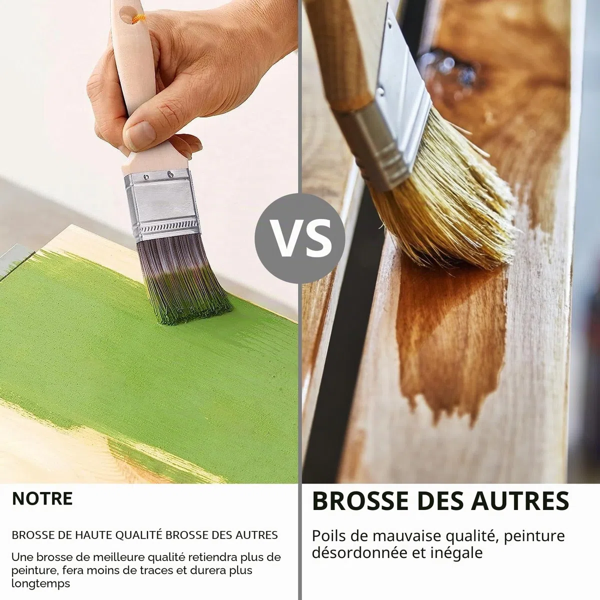 30 PCS Pinceau Plat Professionnel, Lot Pinceaux Peinture 45mm en Fibres PP Haute Qualité, Idéal pour Rénovation Maison, Meubles et Loisirs Créatifs, Finition Lisse