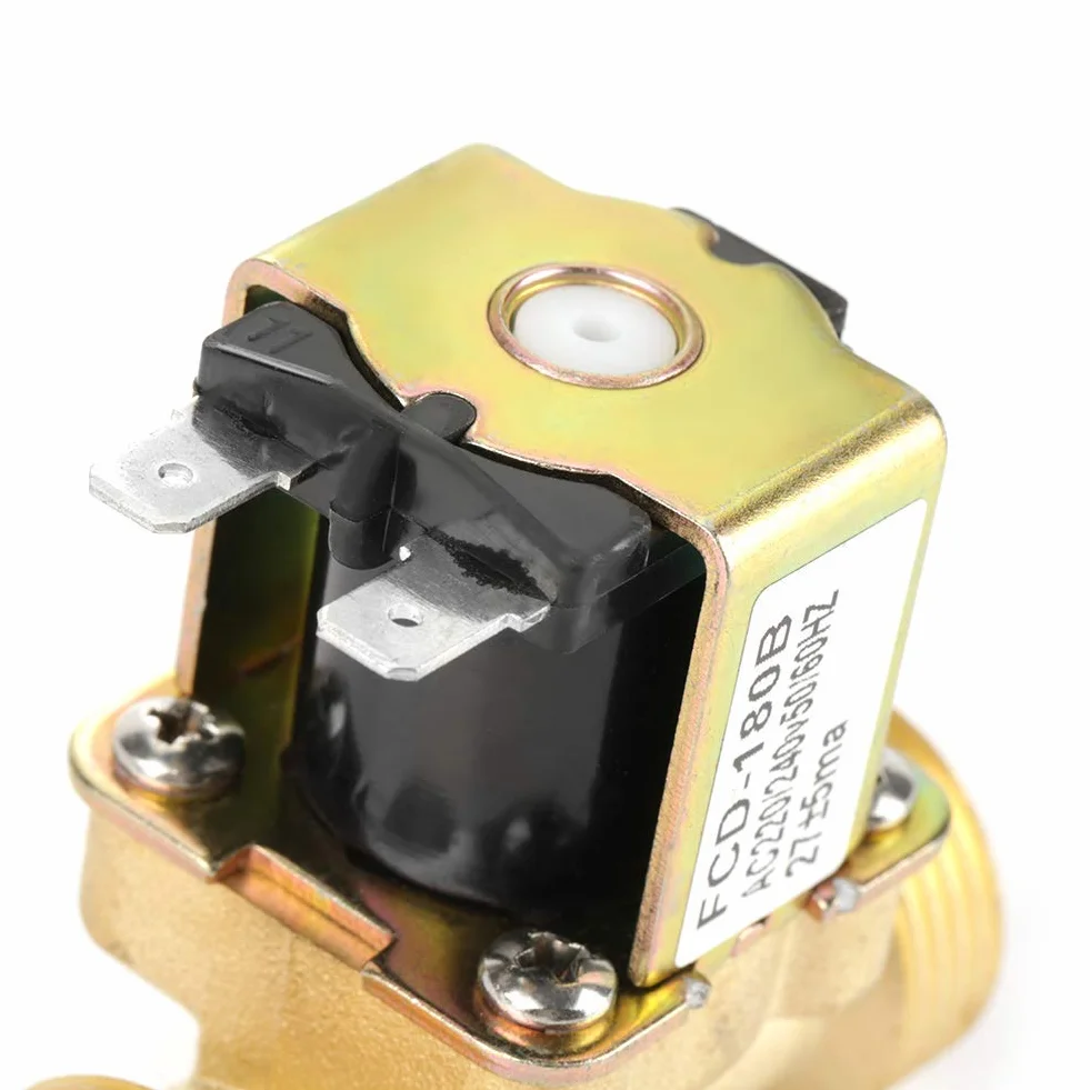 Electrovanne Électrique Vanne Électromagnétique G3 4 2 Voies N C AC 220 240V Normalement Fermé Entrée Eau Systèmes Hydrauliques