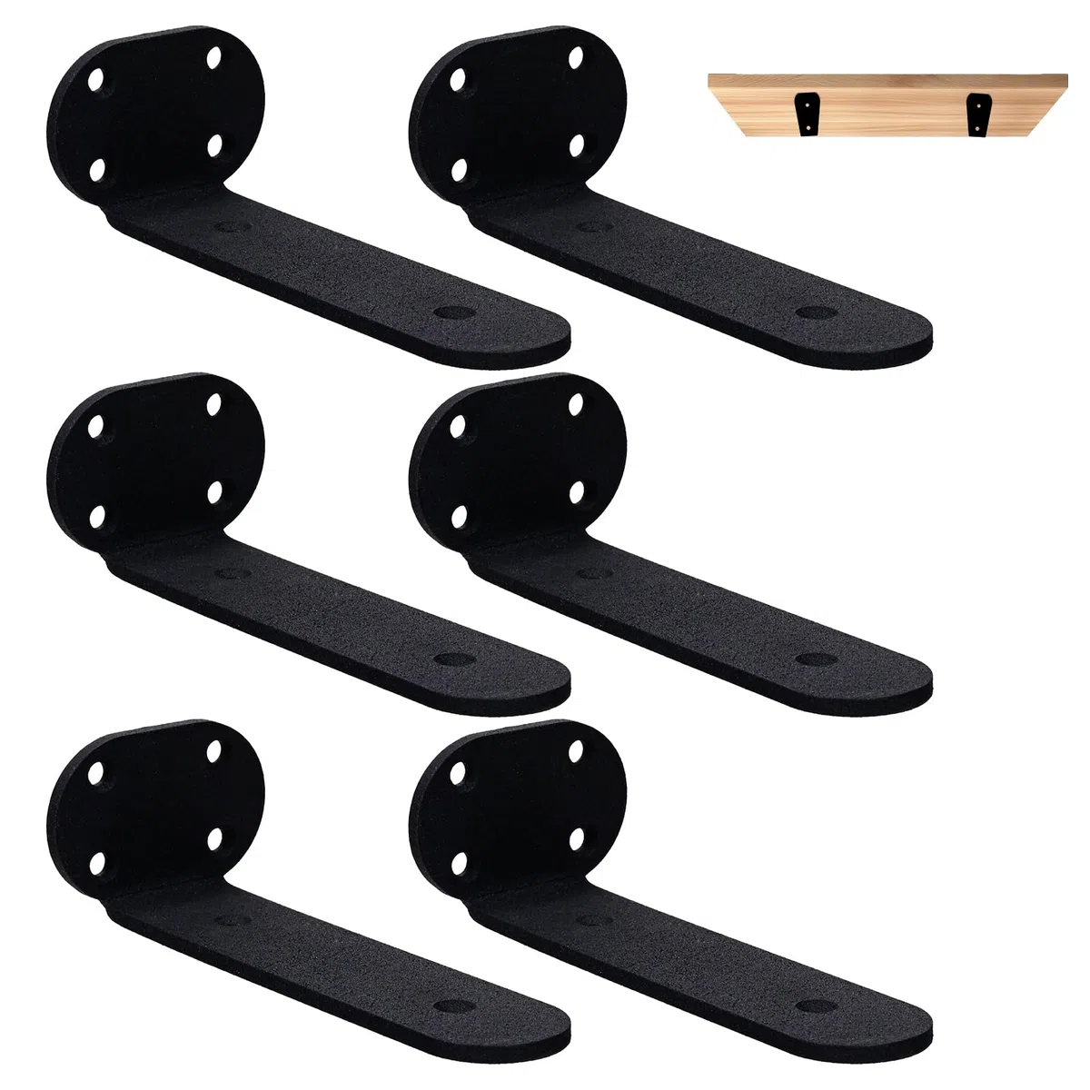 Lot de 6 Equerre Etagere Murale Support Étagère Invisible Fixation Etagere Equerre Charge Lourde Équerre Étagère 15cm