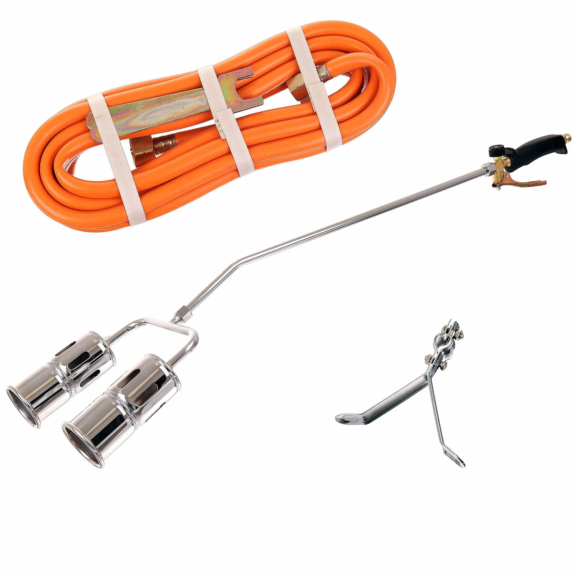 brûleur de toiture double buse longueur 1mètre tuyau 5m propane-butane