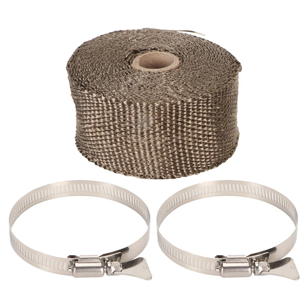 Enveloppe de Tuyau Ignifuge, Ruban de Cheminée Anti-brûlure, Protecteur de Conduit de Poêle, Sangle D'isolation de Tuyau avec 2 Clips pour Tube de Four, Tuyaux D'échappement de