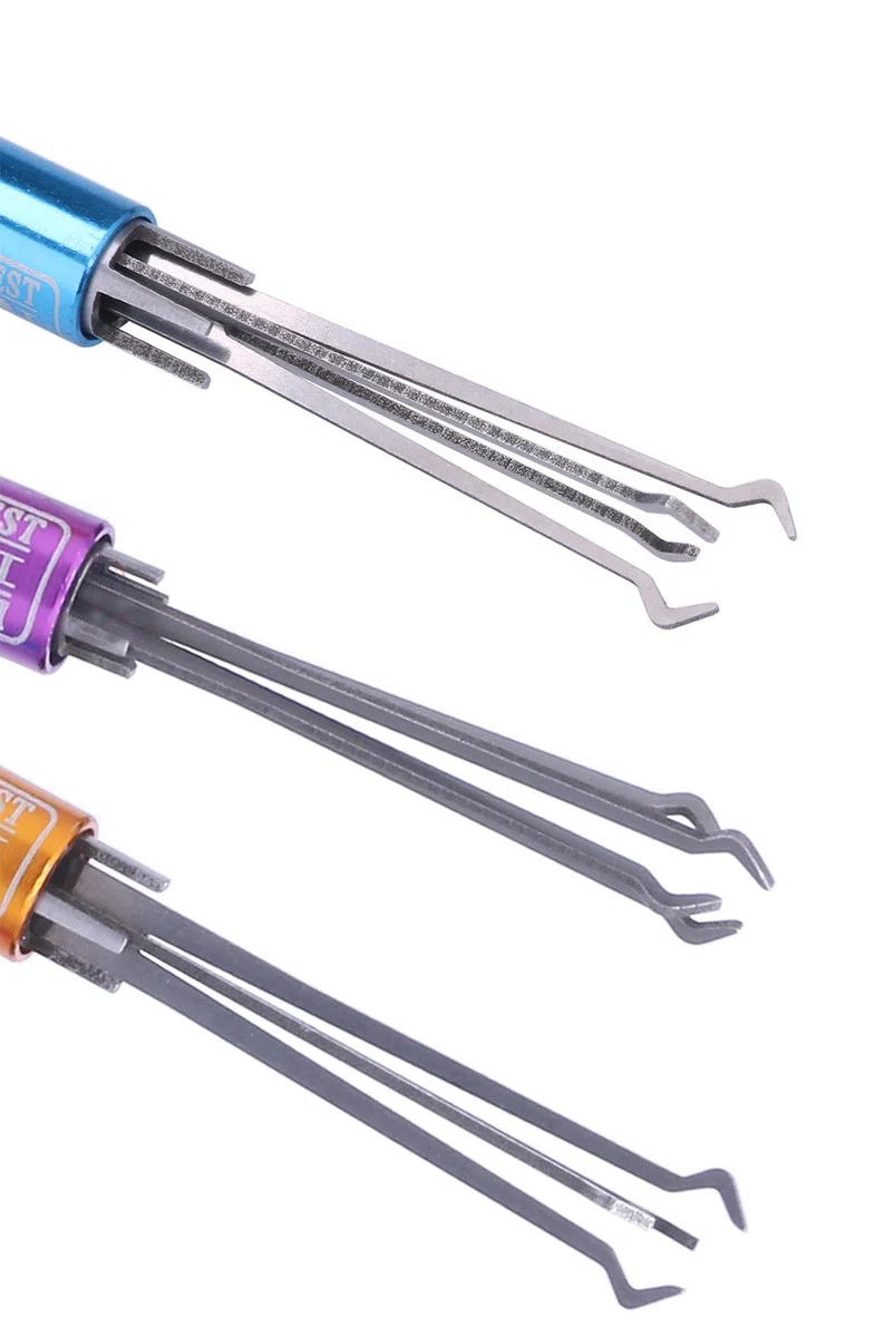 Lot de 3 outils de crochetage de serrure en croix de 6 mm, 6,5 mm, 7 mm