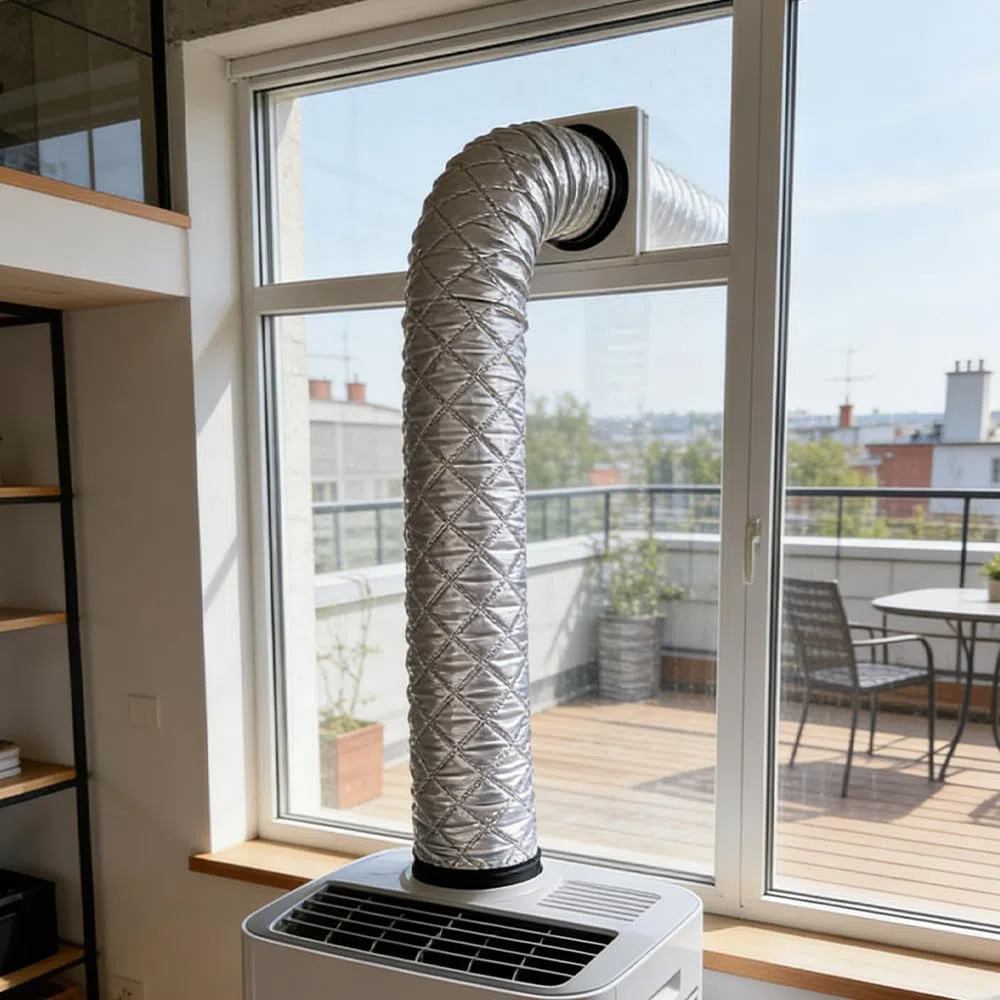 Housse Isolante pour Tuyau d’Évacuation d’Air de Climatiseur Portable – Manchon Thermique 150x53CM, Adapté aux Tuyaux de 5 et 6 Pouces, Couvercle de Protection pour Tuyau AC
