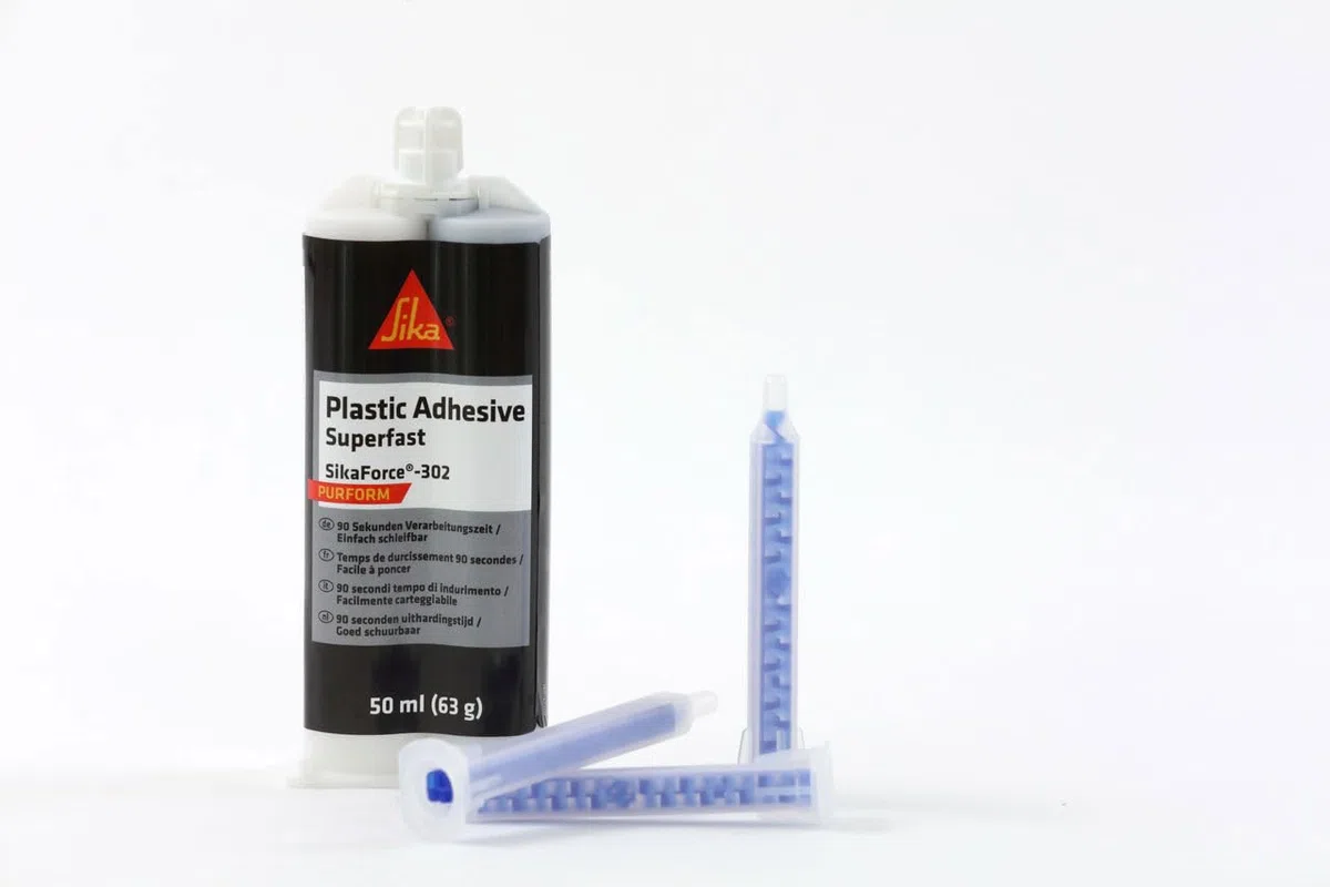 Sika SikaForce 302 Colle 2K pour plastique, par exemple, 50 ml, noire