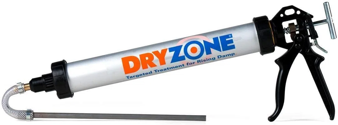 Dryzone Pistolet à Injection – Application Facile de la Crème Anti Remontées Capillaires – Pose Barrière Étanchéité des Murs