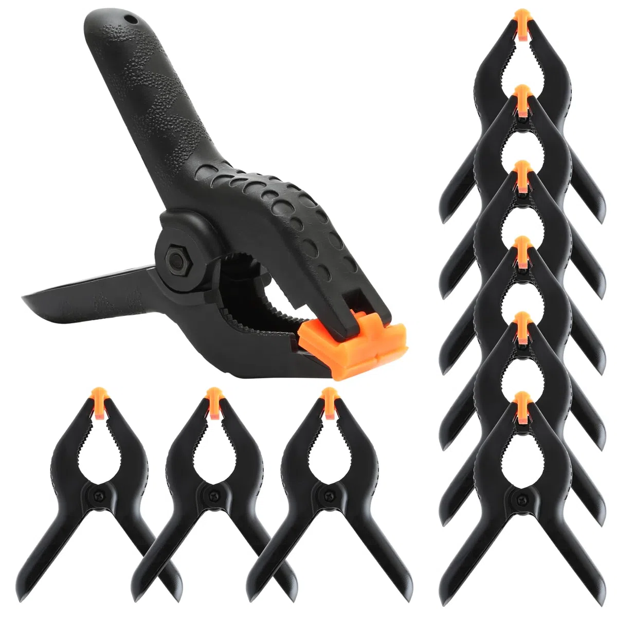10 Pièces 4 Pouces en Nylon en Plastique Pince à Ressort Clips pour Boiseries, Meubles de Jardin, Studio Photo, Mousseline de Fond Etc