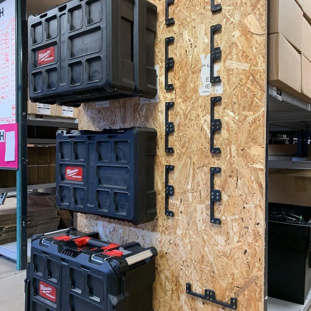 StealthMounts Packout Équerres de Fixation (6 pièces) | Système de Rangement pour Boîte à Outils | Installation Facile | Compatible avec Milwaukee Packout | Organisation Optimale (Noir)