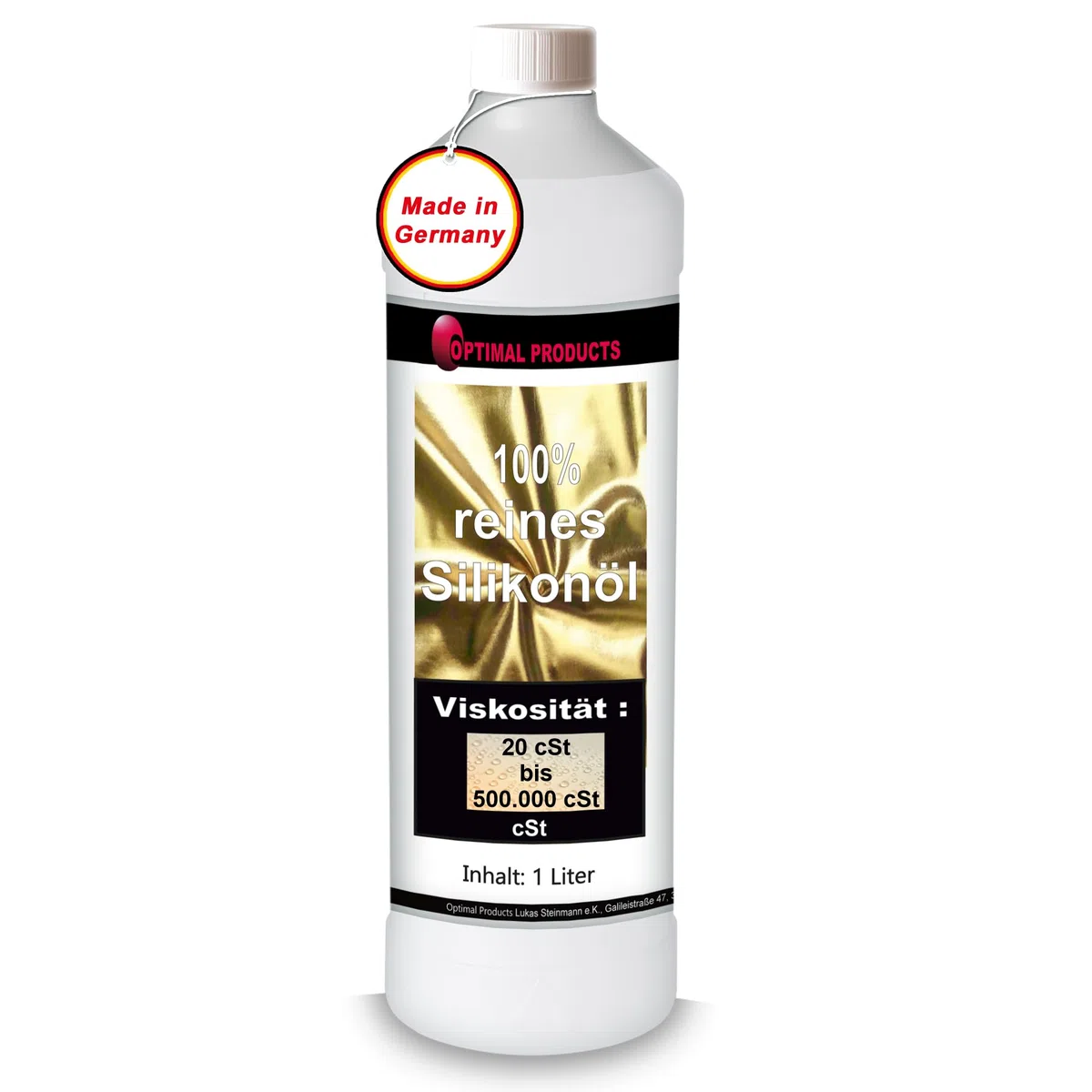 Optimal Products Huile de silicone 1 l I Silicone pur sans odeur I Huile lubrifiante pour métaux, plastiques et caoutchouc I 1 litre 100 cst