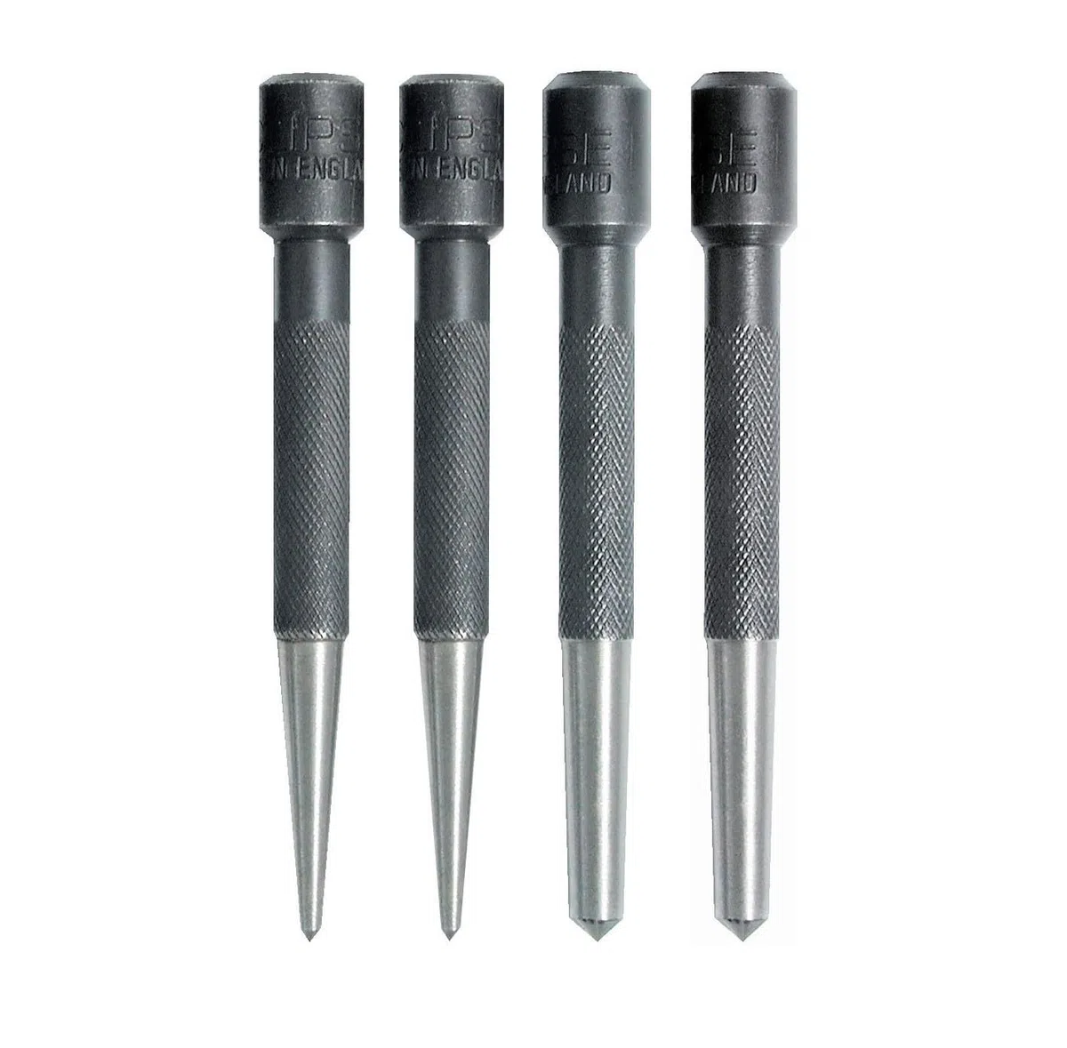 Eclipse Professional Tools 351W Jeu de 4 pointeaux à centrer tête ronde 3,2mm (1/8") - 6,35mm (1/4") de diamètre