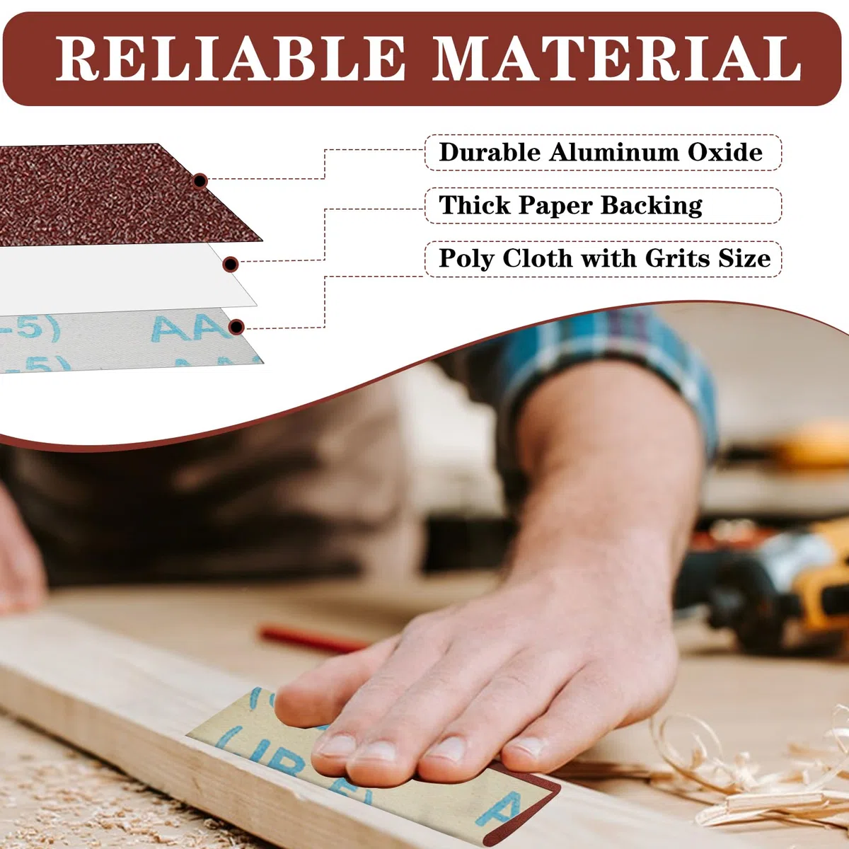 Rouleaux Papier Abrasif Grain 80-600 Papier Poncer Sec et Humide | 25 mm x 6 m pour la Réparation de Meubles en Bois le Ponçage de Métaux, le Polissage de Voitures