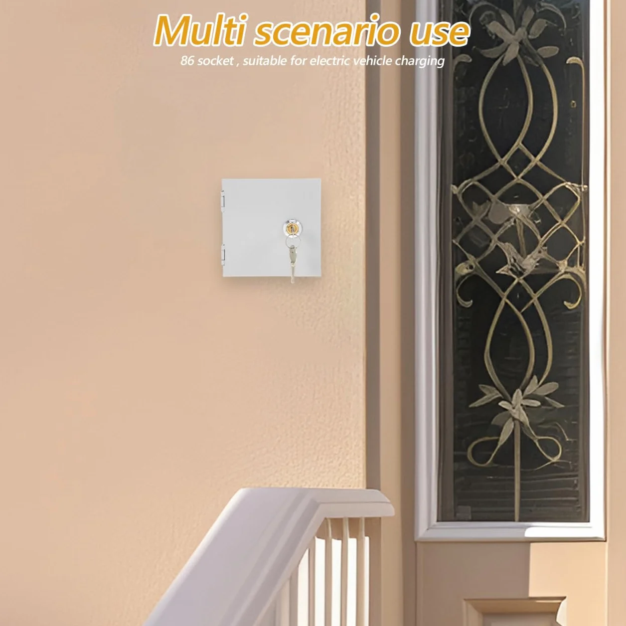 VALICLUD Boîte Électrique Murale Étanche Acier Inoxydable avec Serrure Boîtier de Protection Vandalisme pour Prises Électriques Extérieures et Intérieures Résistante Aux Éclaboussures et