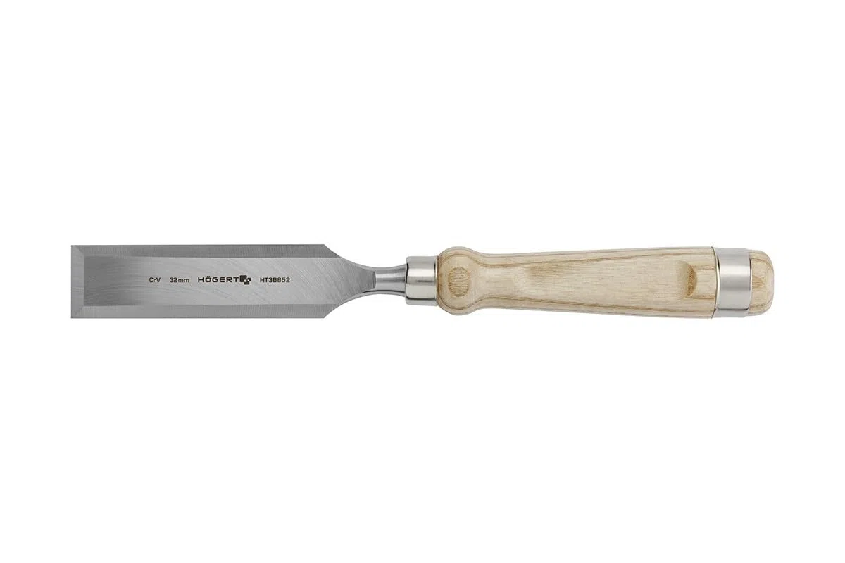 Hogert Technik Gouge tour à bois HT3B852 140mm Acier chrome-vanadium 261g