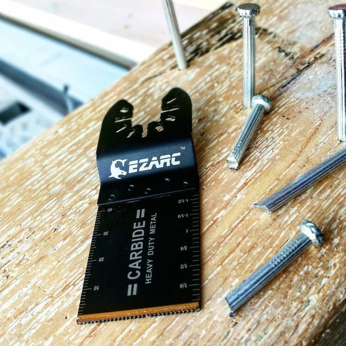 EZARC Oscillating Multimaster Carbure Lames Saw Blades pour Couper du Metal, 3-pack