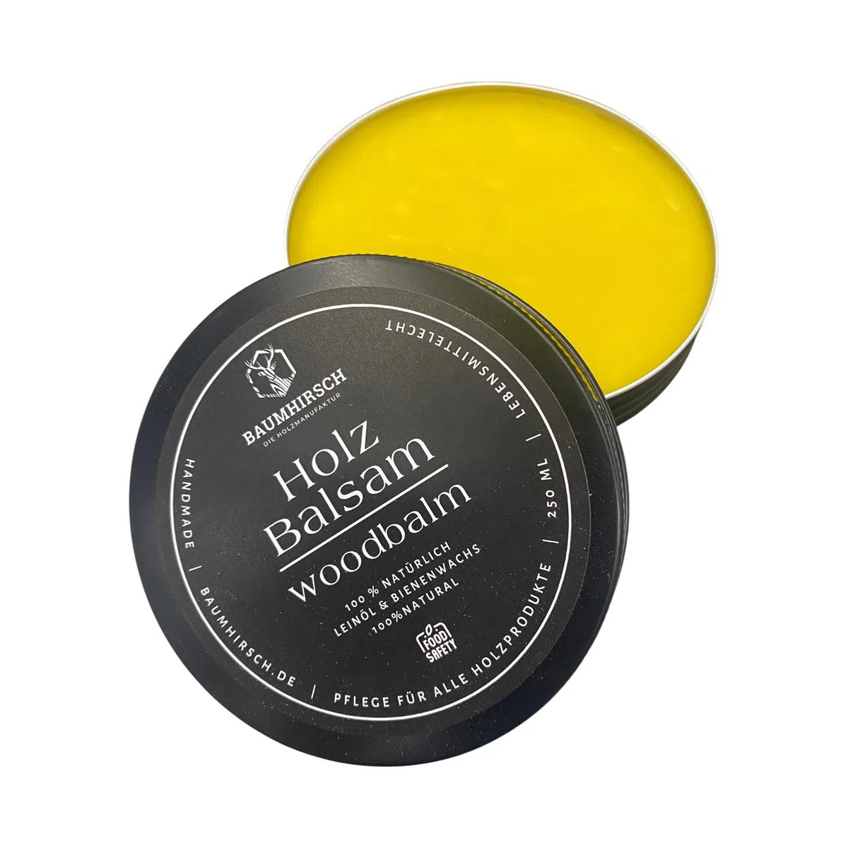 Baume pour bois - Cire naturelle incolore fabriquée en Allemagne - Cire d'abeille et huile de lin - Polissage pour meubles pour planches à découper, bois et meubles - 100 % naturel et