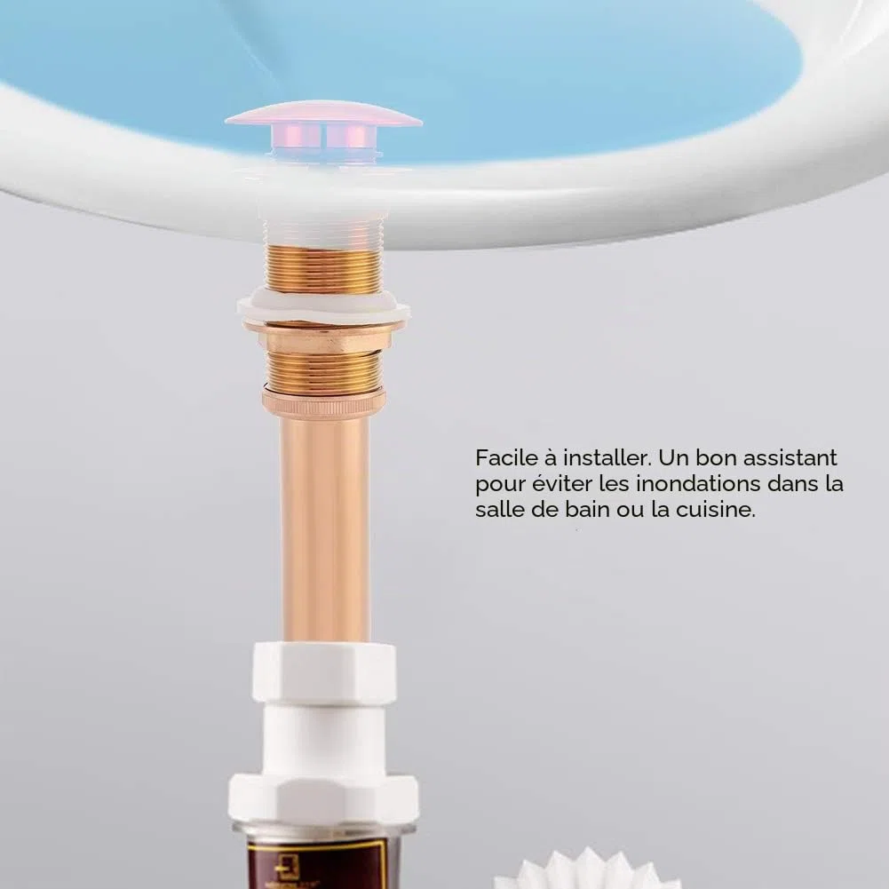 G1-1/4 "Bonde de Vidage Assemblage de Drain Escamotable en Laiton Évier de Vidange Bouchon de Vidange Robinet de Salle de Bain Drain sans Trop-Plein (Rose Gold)