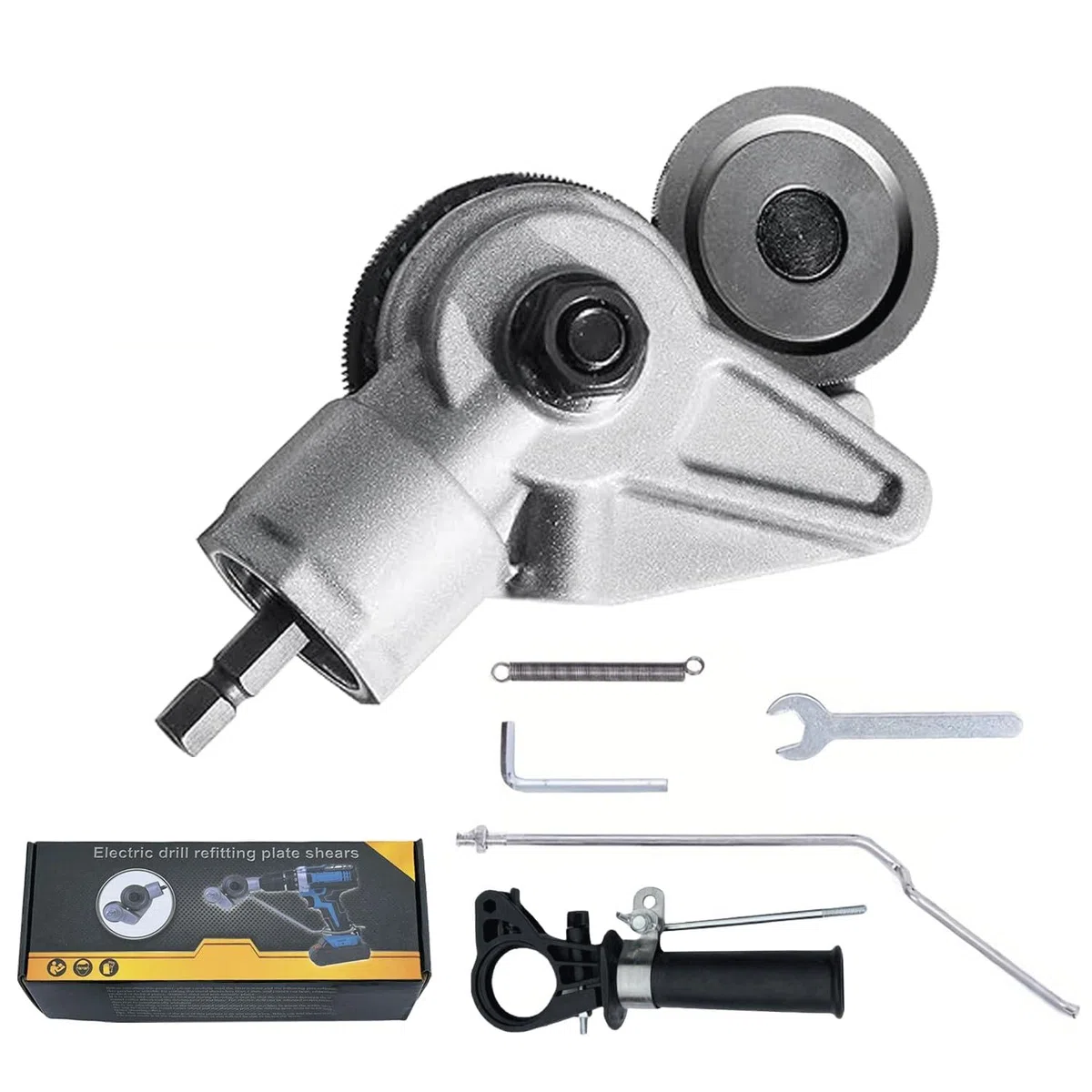 Cisaille à Tôle Électrique, Découpe Tôle sur Visseuse, Coupe-Tôle pour Perceuse | Découpe Tôle Métal pour Fer, Acier, Cuivre, Aluminium