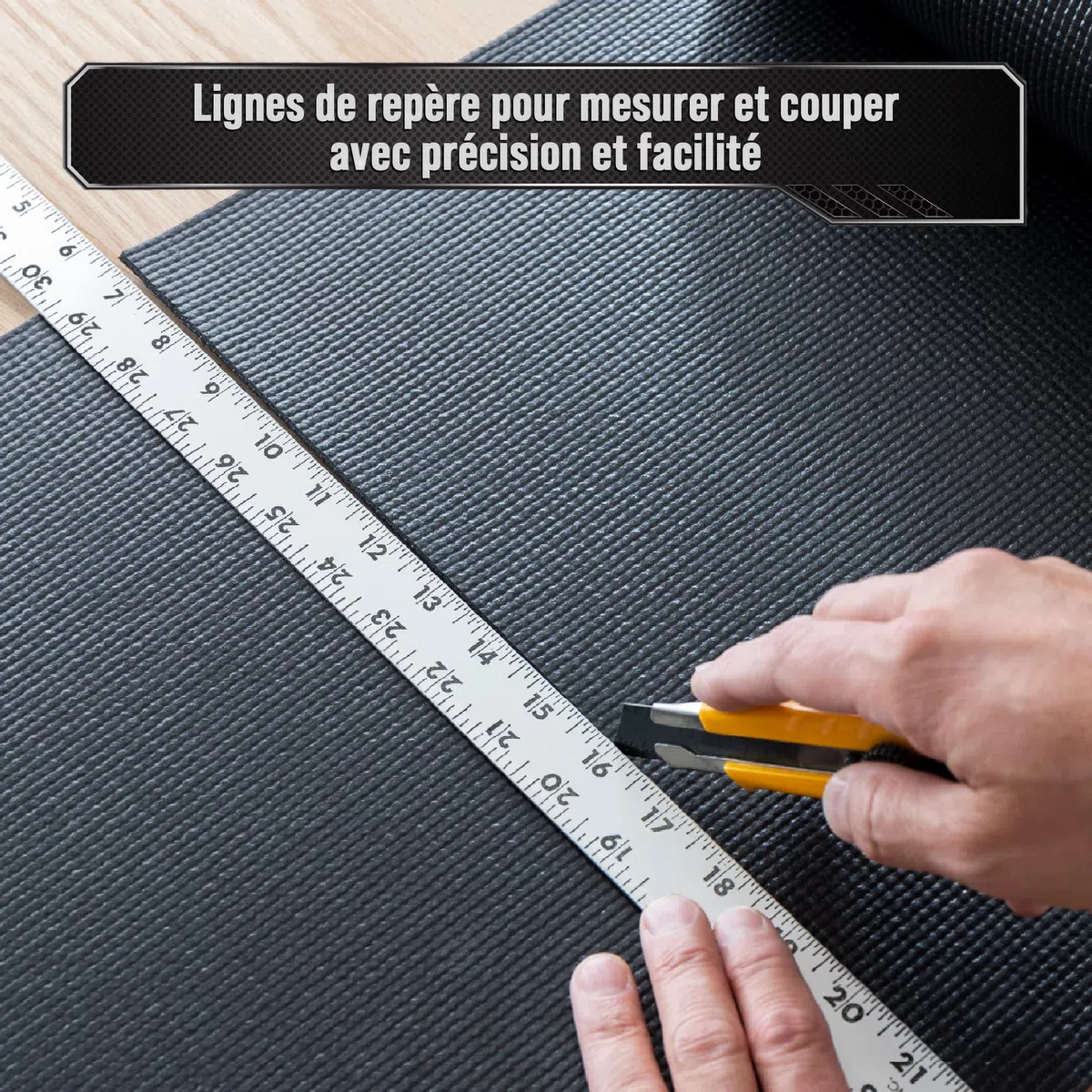 Precision Defined Tapis Antidérapant pour Servante, 40 cm x 4,8 m | Épais, Découpable et Résistant, pour Fond de Tiroir