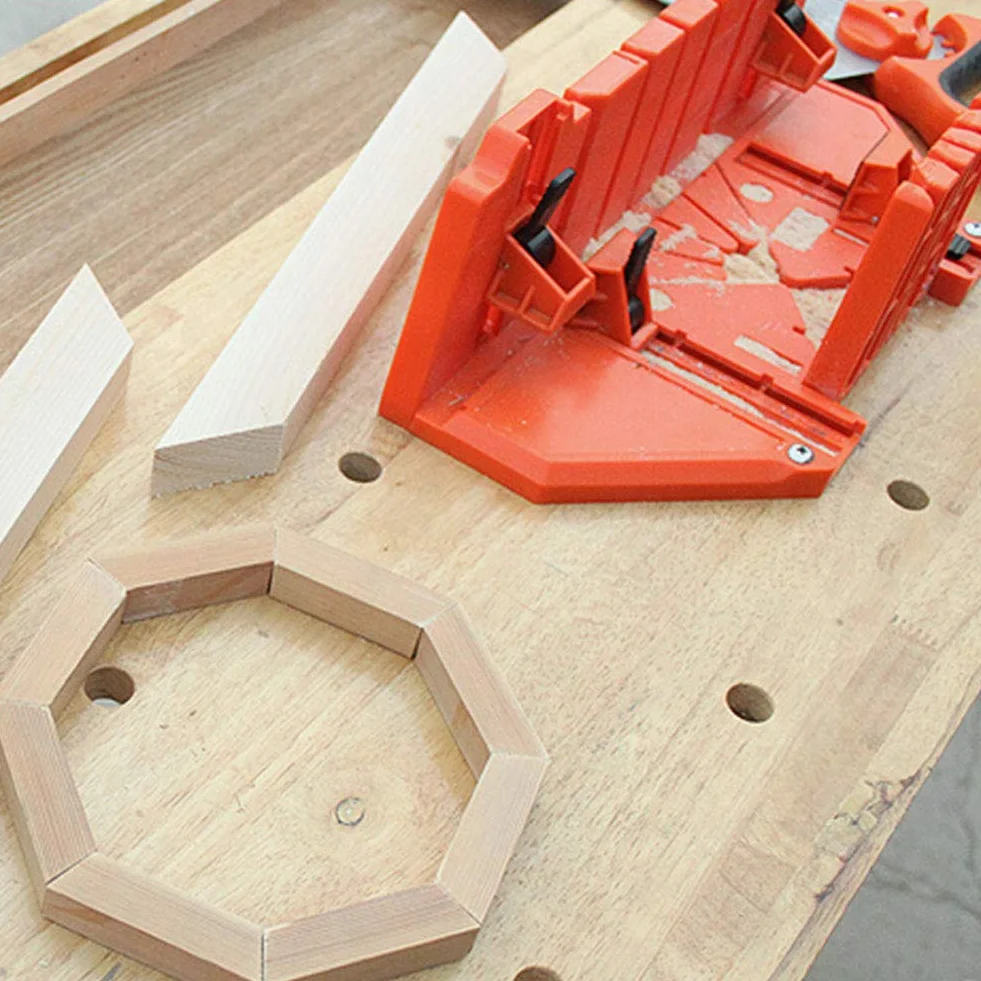 Boîte à Onglets en Plastique, Extensible en Largeur, ABS Haute Résistance, pour Scie à Onglet et Scie à Main