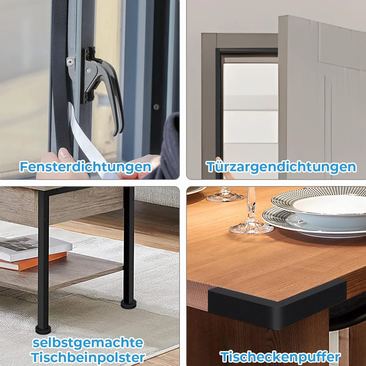 Bande d'étanchéité autocollante en mousse 25 mm (l) x 20 mm (H), caoutchouc mousse autocollant pour porte fenêtre, résistant aux intempéries, anti-collision, isolation acoustique, longueur totale 5m