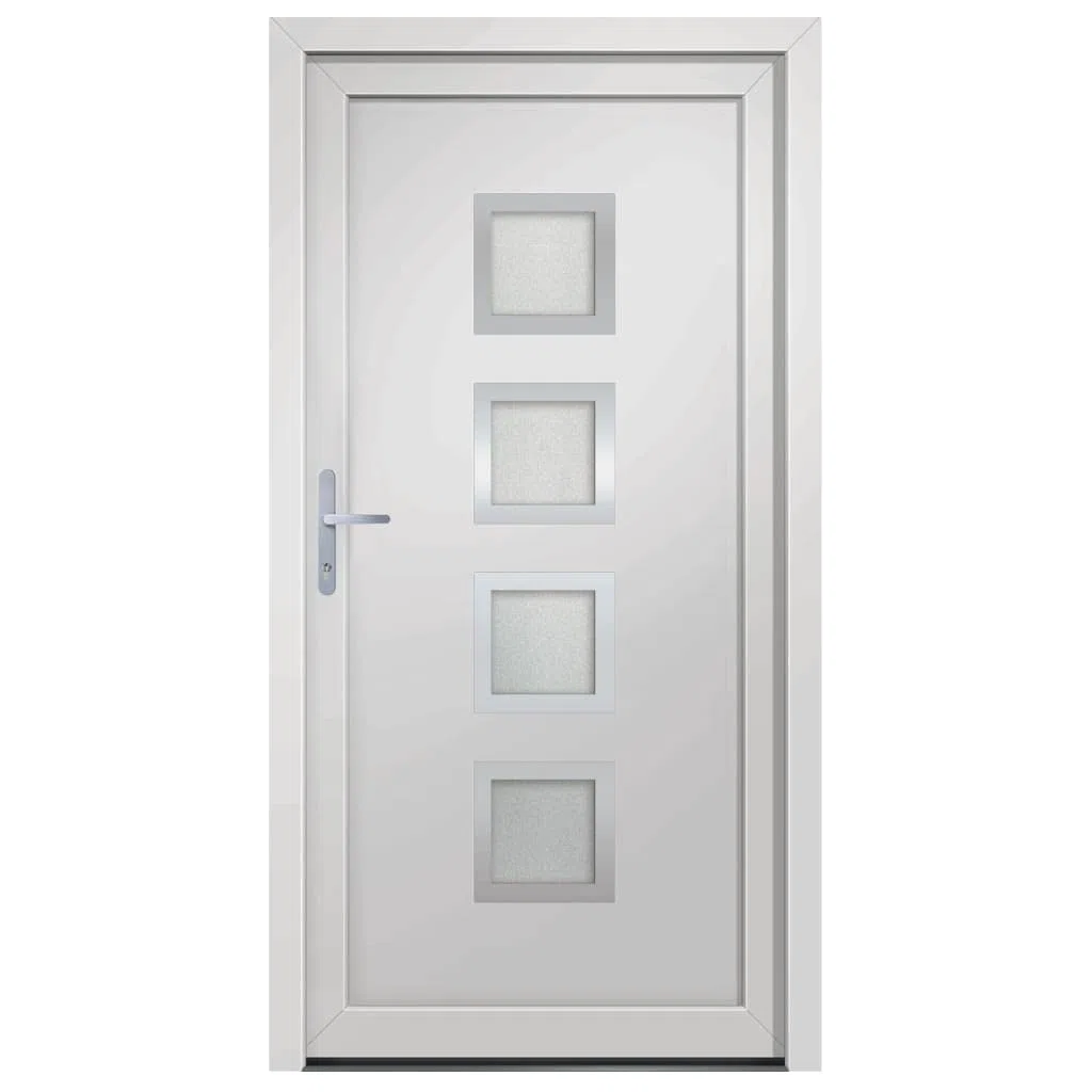 Porte d entrée Blanc 98x208 cm PVC