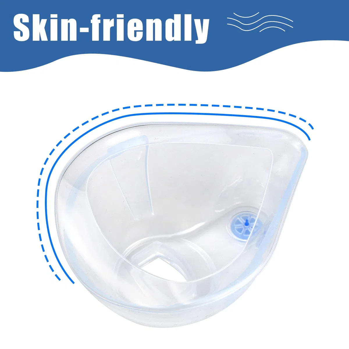Chamber Plus Flow-Vu antistatique avec masque pour adulte grand (Blue)