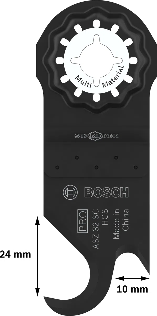 Bosch 1x Cutter à moquette PRO ASZ 32 SC (pour Feutre de toit, Tapis, Largeur 24 mm, Professional Accessoire Outil multifonction)