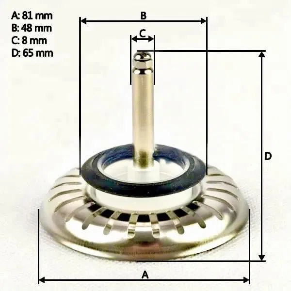 Franke - Bonde excentrique pour évier de cuisine - Évacuation de 3 1/2" = Diamètre de la bonde : environ 81 mm (133.0005.611)