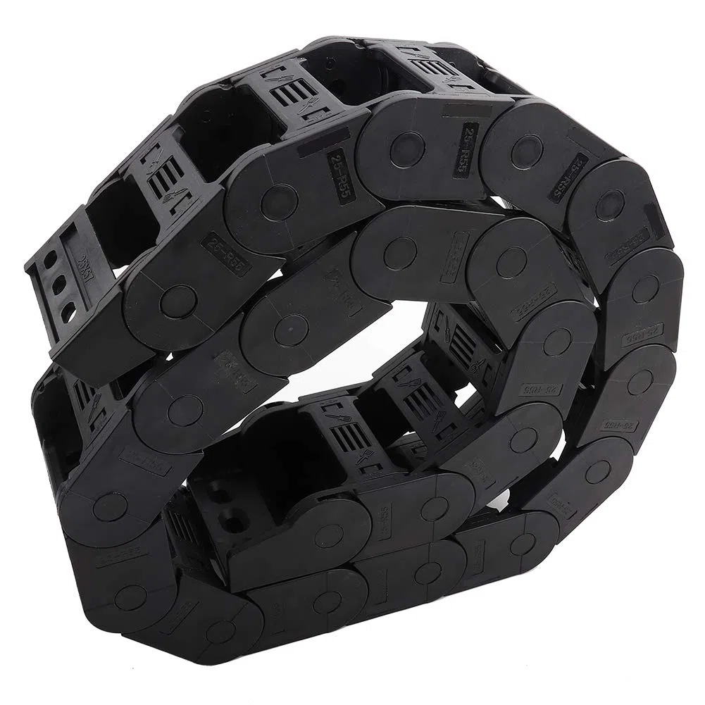 Chaîne porte Câbles, 100 cm 25 x 57 mm Nylon chaine plastique Pour l'Imprimante 3D, ouverte des deux côtés, chaîne de traînée, Transporteur pour 3D Imprimante CNC Routeur Machine
