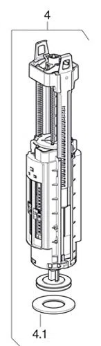 Geberit 243.320.00.1 Mécanisme double volume de chasse d’eau de rechange pour Geberit série 290