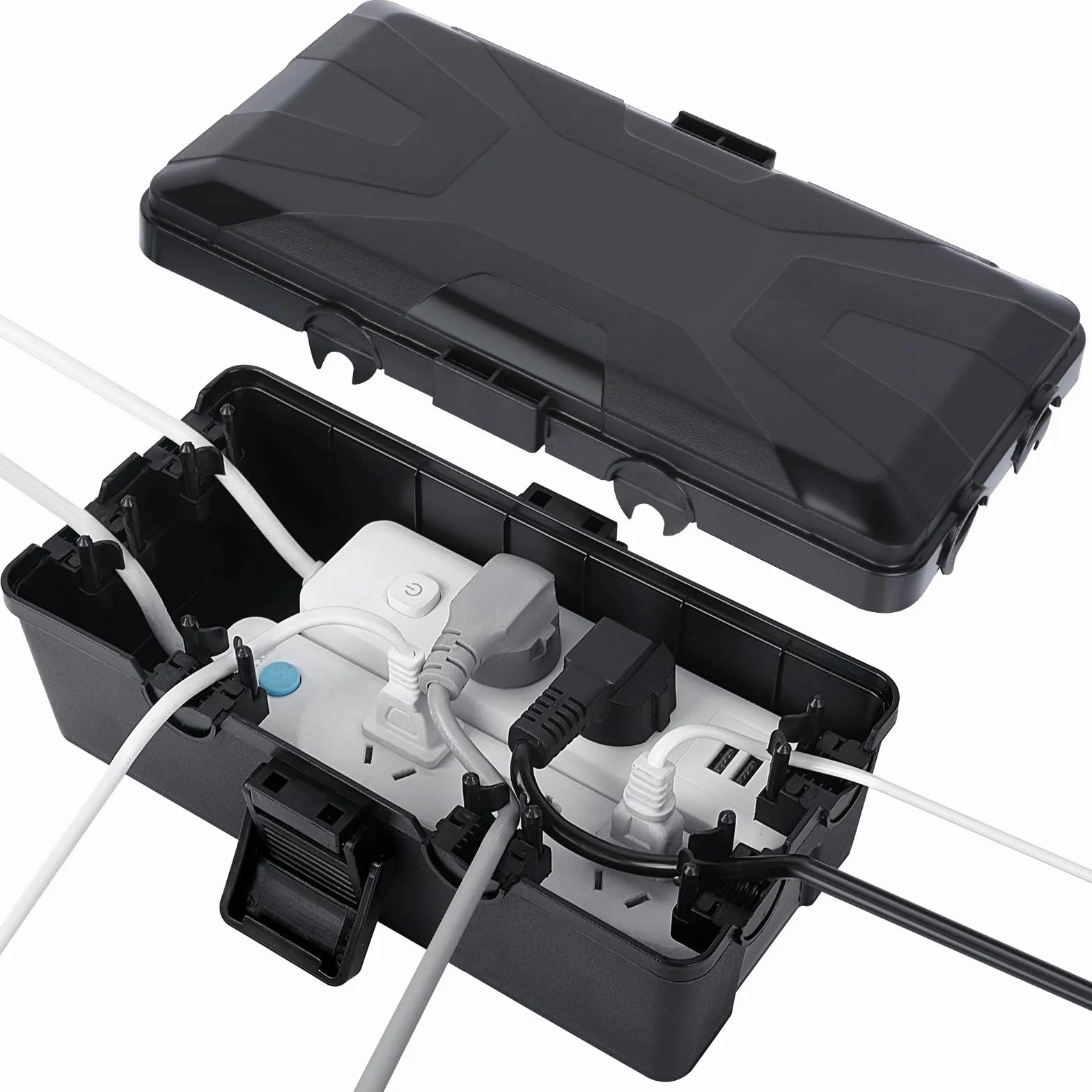 Cozary Boite Etanche Electrique Exterieur, IP54 Extérieur Boîte de Câblage étanche, Boitier Etanche pour Protéger les Prises Multiples, les Rallonges Arrosage Automatique, Caméras (26.1x15x9.4cm)