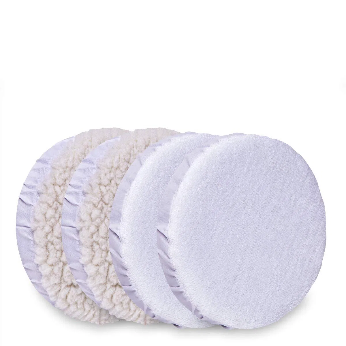 VONROC Lot de Bonnets de Polissage Universels Ø 240mm - 2 Bonnets en Éponge et 2 Bonnets en Synthétique - Brillance Instantanée pour Voitures et Bateaux - Polisseuse & Lustreuse Universelles