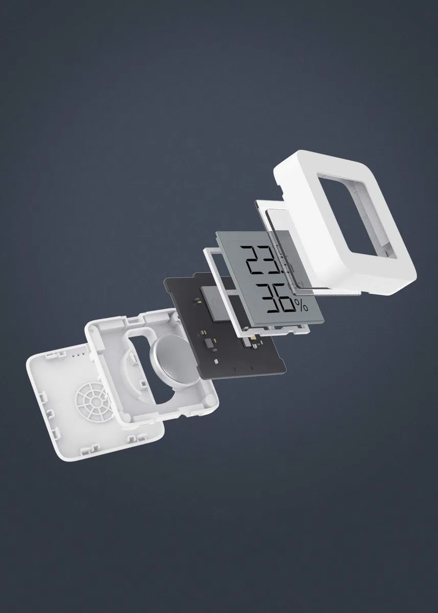 Xiaomi Mi Temperature and Humidity Monitor 2 moniteurs pour Le contrôle de la température et de l'humidité, Lot de 2 pièces, Blanc, Large