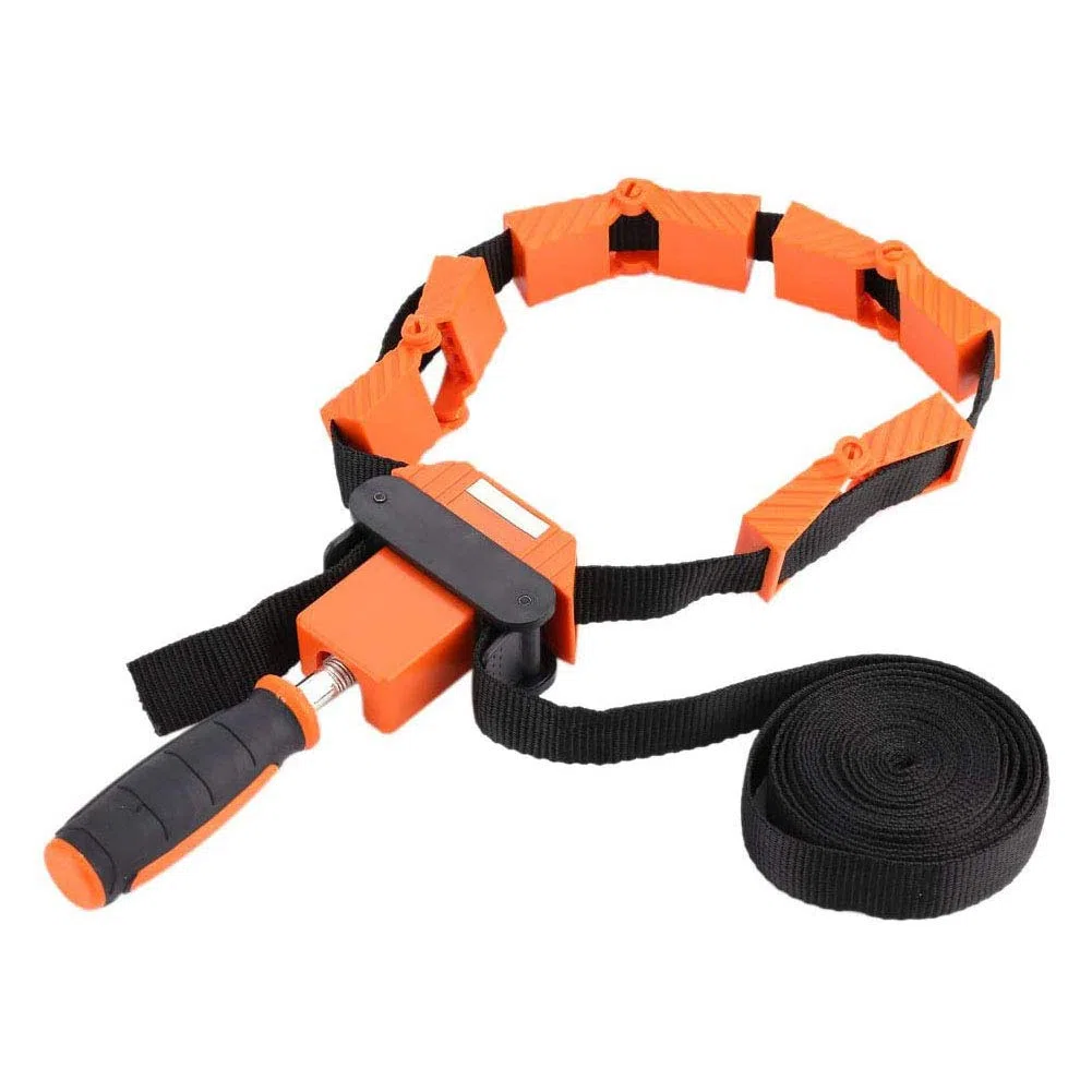 Nylon Multifonctionnel, Cadre de Serrage de Ceinture de Liaison Multifonction en Bois avec Outil Clip d'angle de Polygones Sangle de 4 M pour Photo en Bois