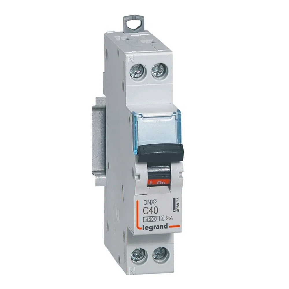 Disjoncteur 40A courbe C - 6kA - 1P+N 230V~ 1 module vis/vis - DNX³4500