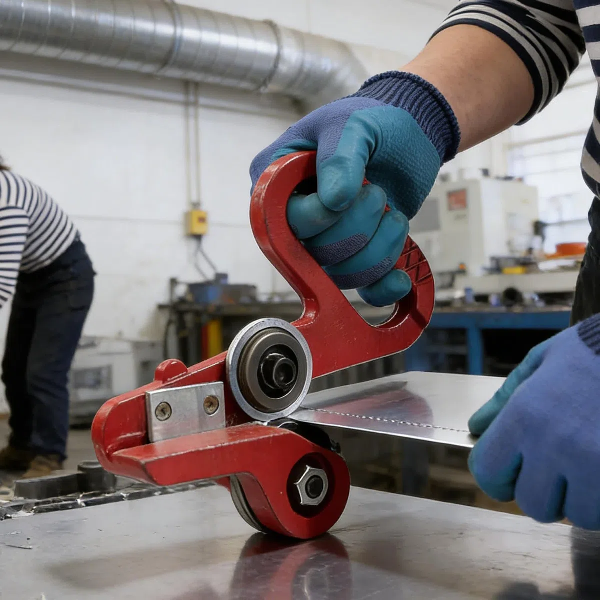 Outil Coupe Métal,Coupe Toiture Double Roue à Traction Manuelle,Cisailles Réglables pour Découpe de Tôle Métallique | pour la de l'Acier, de l'Aluminium, du Fer-blanc, du Carton et