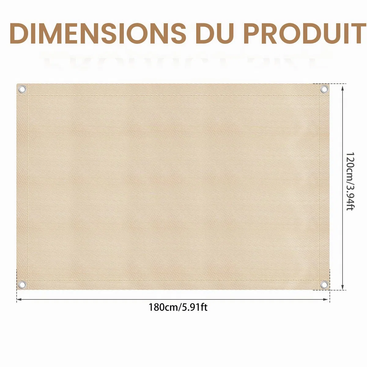 Couverture de Soudage Ignifuge, 180x120cm Rideau de Soudage 8mm d'Épaisseur Couverture Ignifuge avec Oillets Rideau de Soudure d'Isolation Thermique pour Poêle de Camping Barbecue
