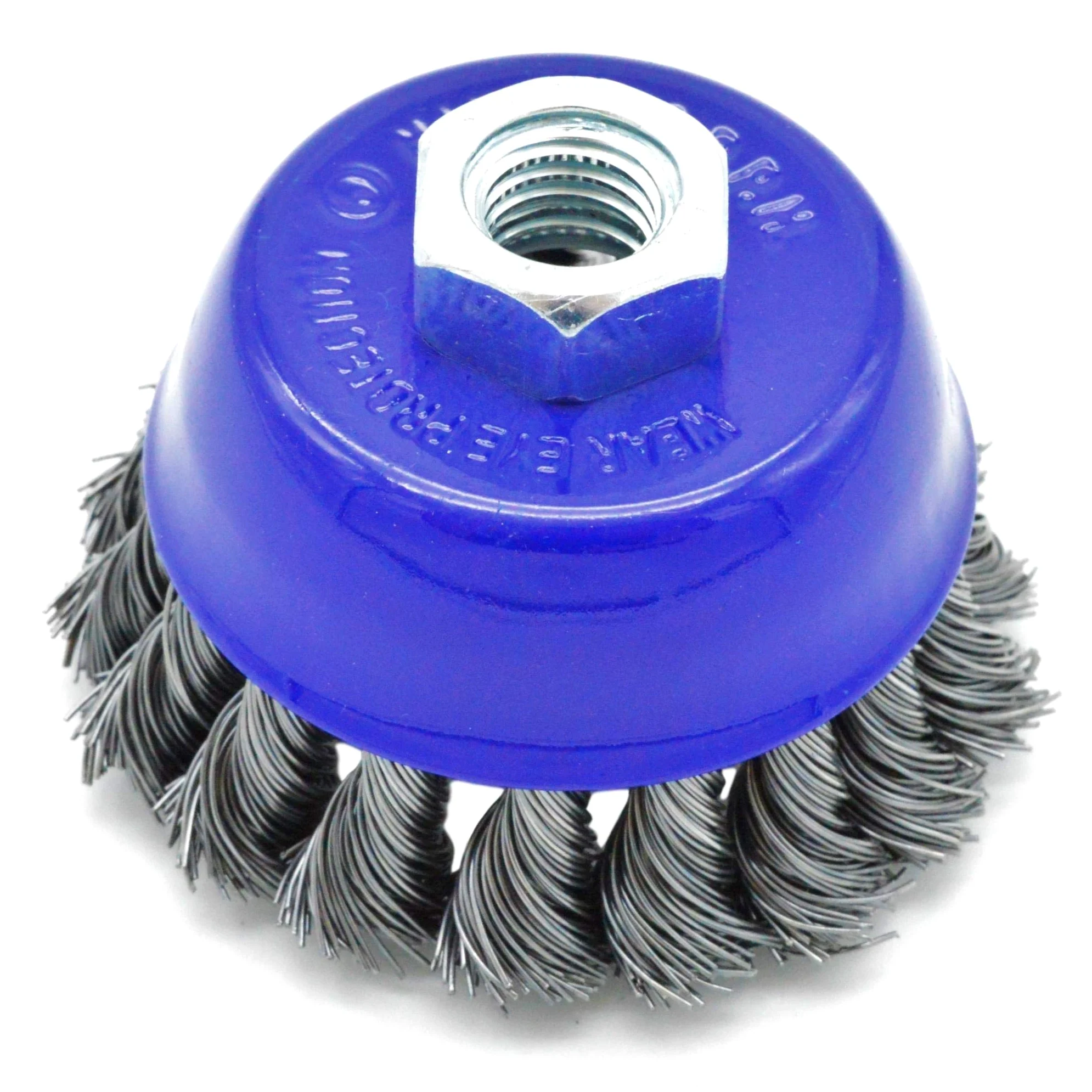 Lot de 12 brosses M14 Ø 75 mm en acier torsadé pour meuleuse d'angle