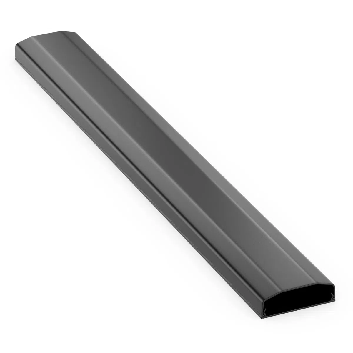 deleyCON Conduit de Câble Goulotte de Distribution Universal Câblage Facile de Câbles et Fils PVC de Grande Qualité Longueur 100cm Largeur 6cm Hauteur 2cm - Noir