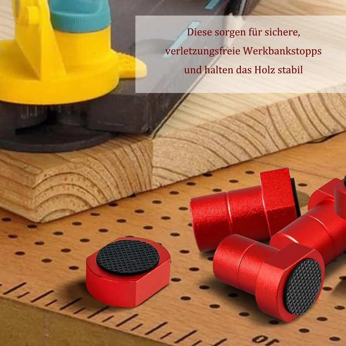 8 pièces Serrage de Table à Bois 20mm, Serrage en Alliage d'Aluminium pour Établi de Travail du Bois, Pince pour Chien, Accessoire pour Tendeurs Plats Sur Banc de Rabotage pour Fixer les Pièces