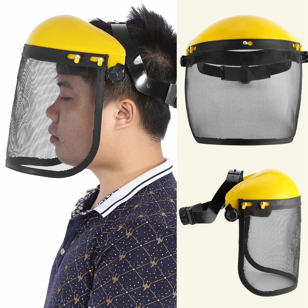 Casque de Protection Visière Ecran Grillagé Chapeau Visière pour Casque de Sécurité Professionnel