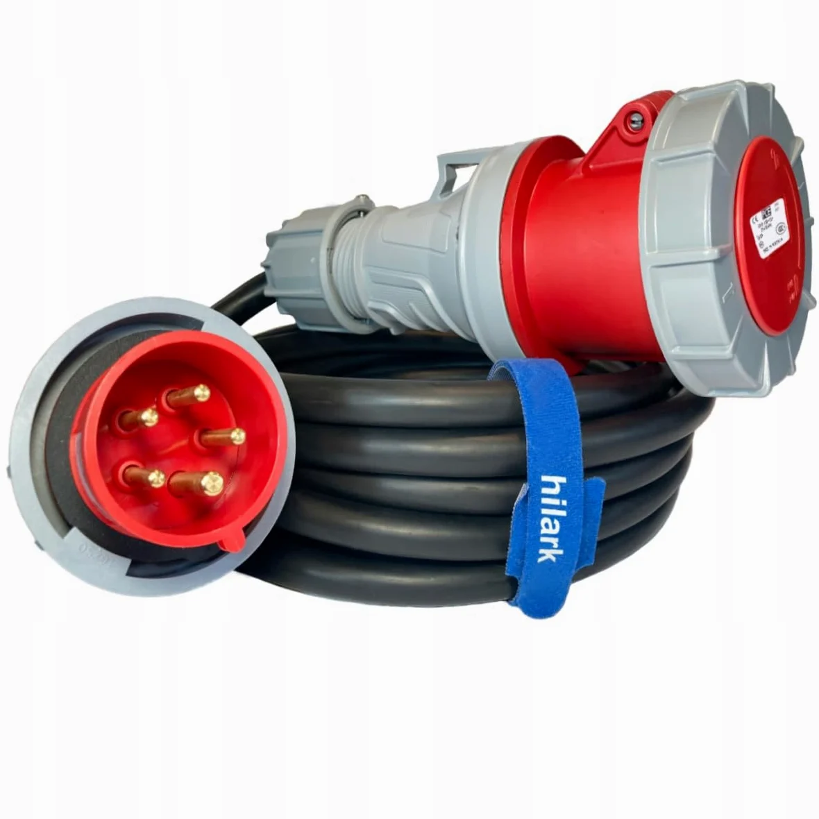 Hilark cable tech H07RN-F 5x6 mm2 Adaptateur CEE 32A 5P (fiche) à 63A 4P (Prise) IP67 1m