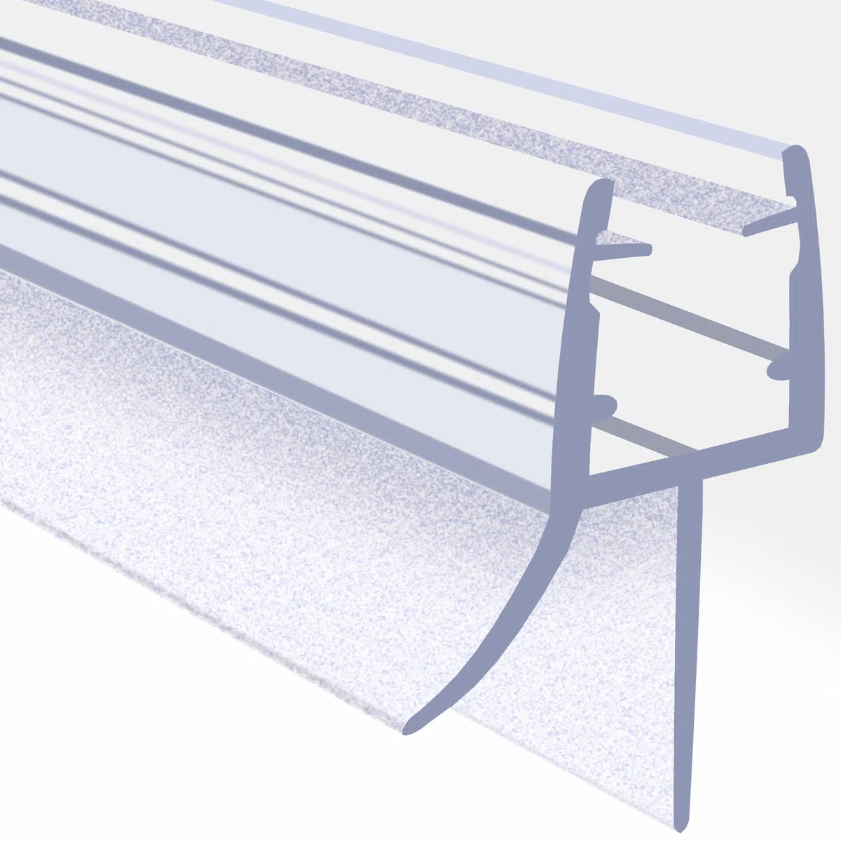 HNNHOME Joint Bas de Porte Douche 70cm - Paroi Étanchéité Verre 5-8mm | Joint en PVC souple, 100% étanche, anti-moisissure et UV, installation facile sans colle, sol de salle de bain sec garanti