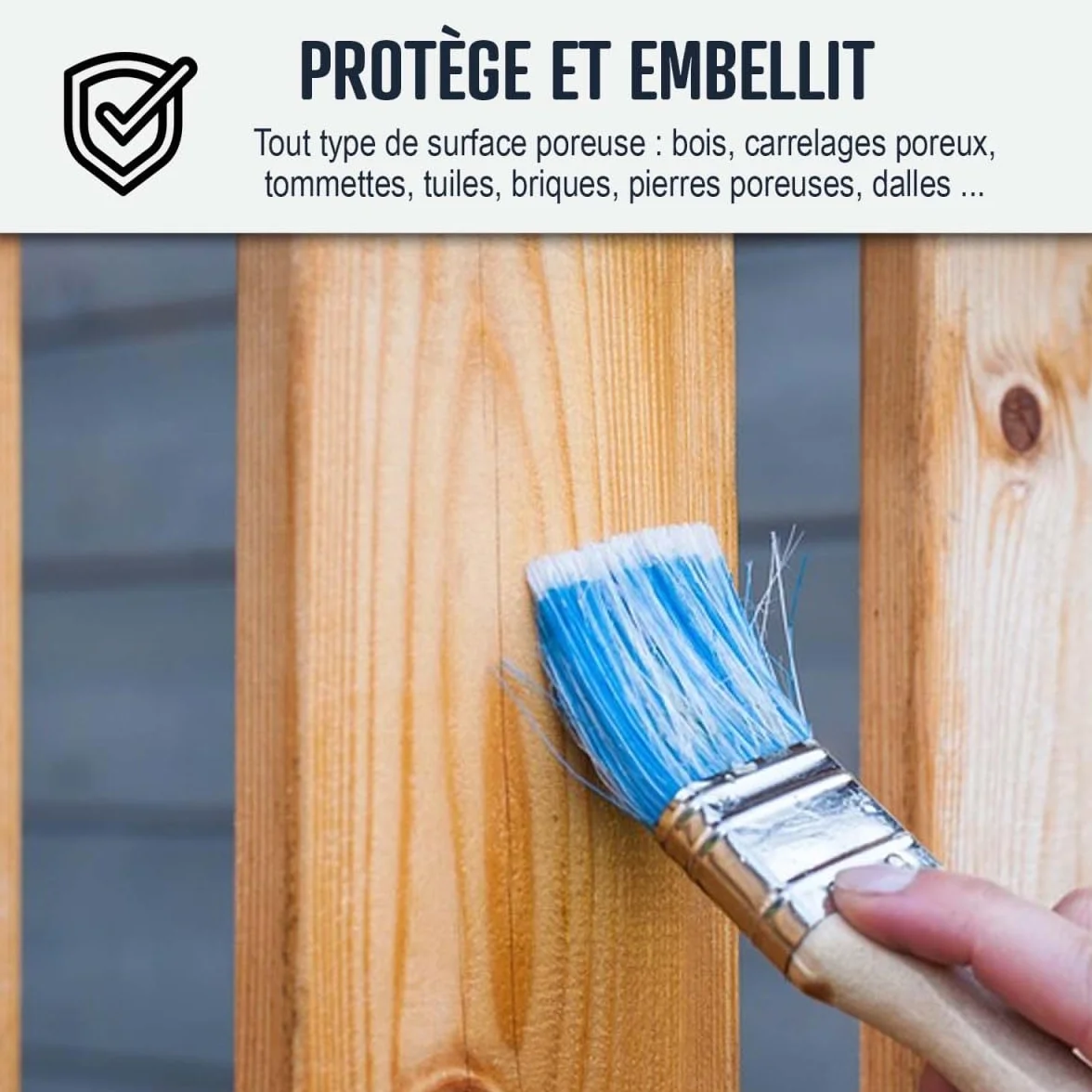 Huile de Lin Naturelle Bois - Protection et Nourrissage Bois Intérieur Extérieur, Aspect Mat Naturel, Entretien Bois Brut et Traditionnel - 1 L - ARCANE INDUSTRIES