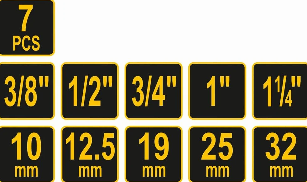 'Profi 55820 – Les stocks de cliquet 3/8 "de matrice -1,1/4 5 têtes