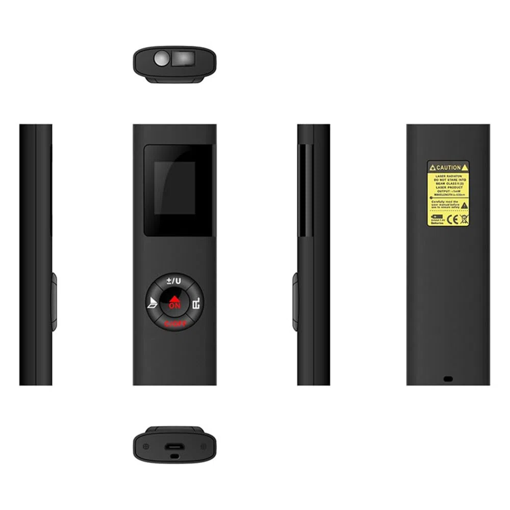 TopHomer JQ40 Télémètre Laser, Mesureur Numérique Portable à Rétroéclairage LED, Outil Portatif pour Mesure de Distance/Superficie/Volume