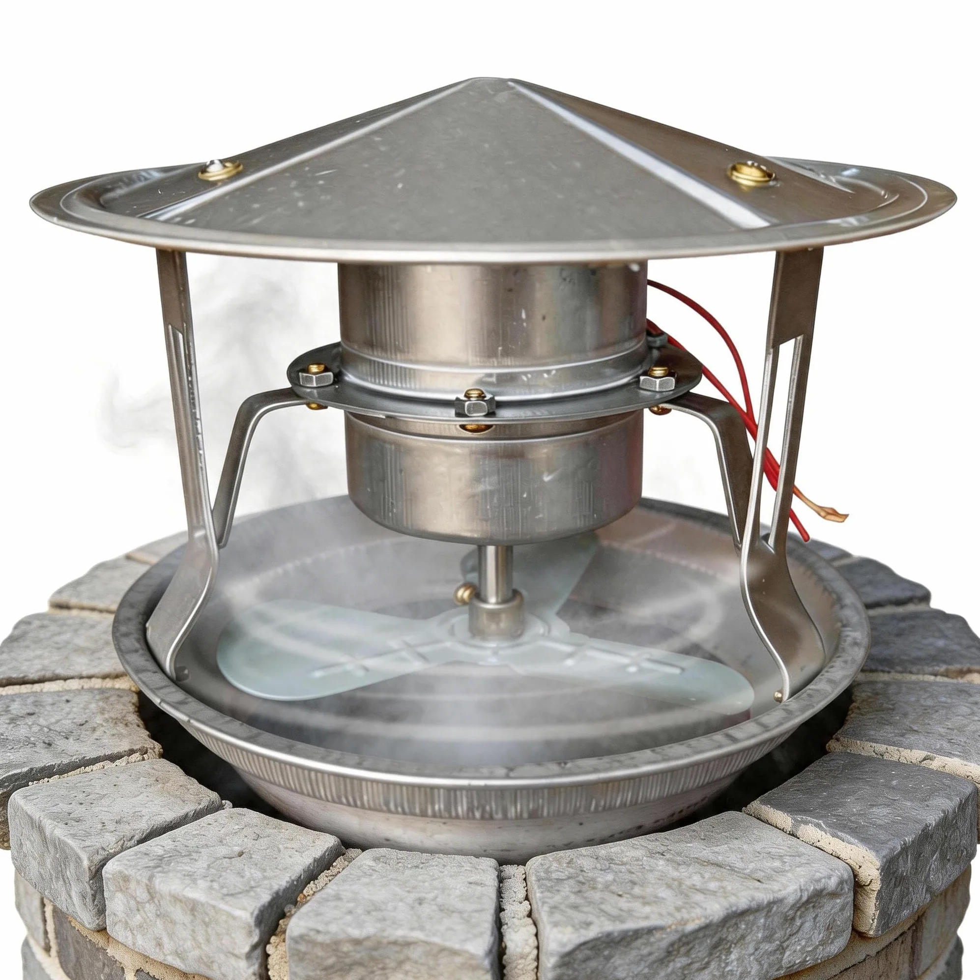 Ventilateur Évacuation des Fumées, Chapeau de Cheminée de Cheminée 40W Ventilateur de Cheminee 12,5-17cm Ventilateur Aspiration Silencieux pour Machine à Fumée pour Cheminee